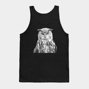 Black and White Owl Tank Top